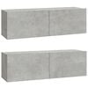 vidaXL Wall TV Cabinets 2 pcs Concrete Grey 100x30x30 cm Engineered Wood