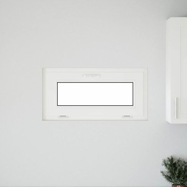 vidaXL Basement Window RISOR 80x40 cm Tilt 2 Glazing White