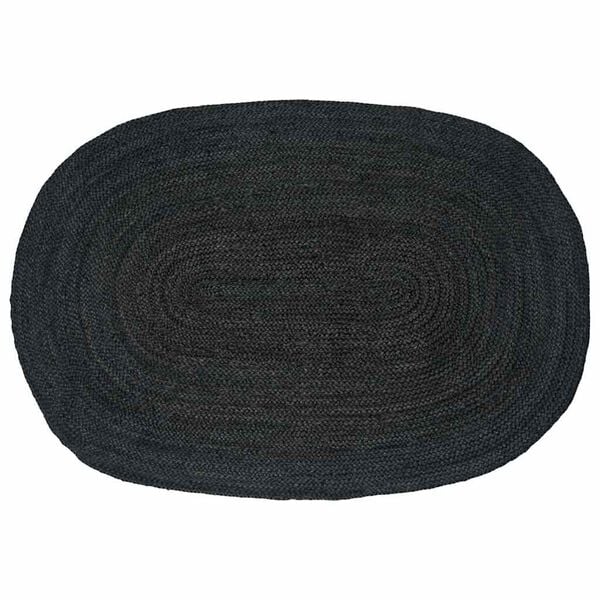 vidaXL Rug Natural and Black 300 x 300 cm Jute