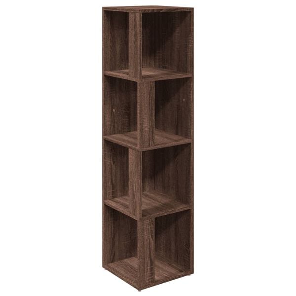 vidaXL Corner Cabinet Brown Oak 33x33x132 cm Engineered Wood