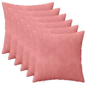 vidaXL Cushion with Pillow HEERLEN 6 pcs Pink Velvet