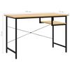 vidaXL Computer Desk Black and Light Oak 105x55x72 cm MDF and Metal