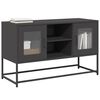 vidaXL TV Cabinet Black 100.5x39x60.5 cm Steel