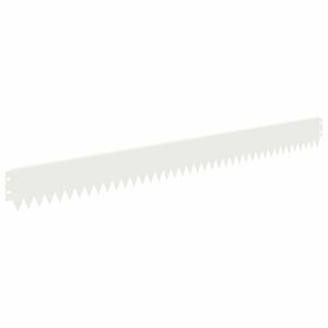 vidaXL Lawn Edging 50 pcs 103 x 10 cm Steel White