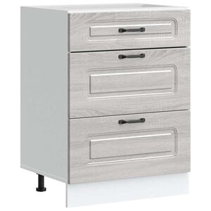 vidaXL Kitchen Base Cabinet Kalmar Grey Sonoma Engineered Wood
