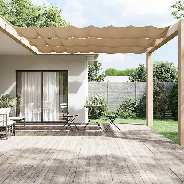 vidaXL Vertical Awning Taupe 60x1000 cm Oxford Fabric