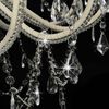 vidaXL Chandelier with Beads White 12 x E14 Bulbs