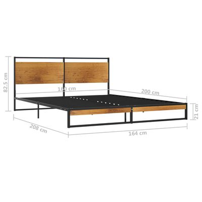 vidaXL Bed Frame Metal 160x200 cm