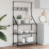 vidaXL Baker's Rack with Hooks 4-Tier Grey Sonoma Engineered Wood
