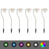 vidaXL Garden Lamp | Set of 6 | Silver | PP | 9x7.8x29.5 cm | Solar