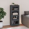 vidaXL Book Cabinet Grey 50x35x125.5 cm Solid Wood Pine
