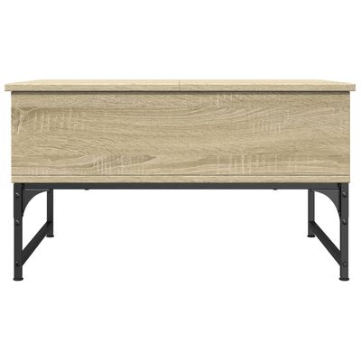 vidaXL Coffee Table Sonoma Oak 70x50x40 cm Engineered Wood and Metal