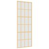 vidaXL Sliding Door Gold 76x205 cm Frosted ESG Glass and Aluminium