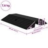 vidaXL Bridge Threshold Ramp 49x40x8 cm Rubber