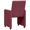 vidaXL Dining Chairs with Wheels 2 pcs Wine red 57 x 66 x 94 cm Fabric