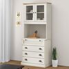 vidaXL Highboard VIGO White 80x40x176 cm Solid Wood Pine