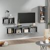 vidaXL 4 Piece TV Cabinet Set Grey Sonoma Engineered Wood