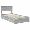 vidaXL Storage Bed Grey Sonoma 100 x 200 cm Engineered Wood