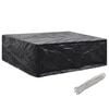 vidaXL Garden Furniture Cover | Black | Polyethylene, Aluminium | Large