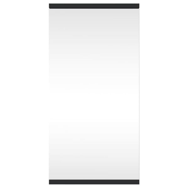 vidaXL Corner Bathroom Mirror Cabinet Black 30x24x60 cm