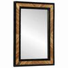 vidaXL Wall Mirror Black and Brown 70 x 2 x 70 cm Solid Acacia Wood