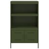 vidaXL Highboard Olive Green 68x39x113 cm Steel
