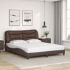vidaXL Bed Frame with LED without Mattress "Hvar" Brown 160x200 cm