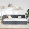 vidaXL Corner Bed Frame with Headboard Dark Grey 90 x 190 cm Velvet