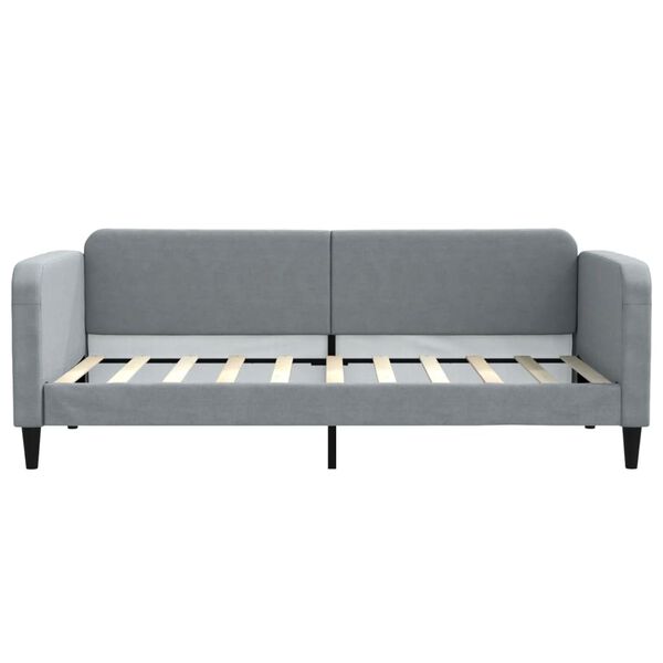 vidaXL Daybed with Mattress Light Grey 90x190 cm Fabric