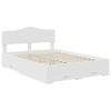 vidaXL Bed Frame with Headboard White 160 x 200 cm Engineered Wood