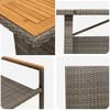 vidaXL Garden Dining Set 9 pcs Grey Poly Rattan