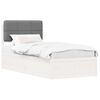 vidaXL Bed Frame with Upholstered Headboard Light Grey 80 x 200 cm
