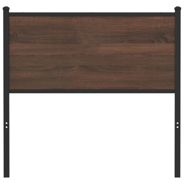 vidaXL Replace Headboard Brown Oak 80 cm Engineered Wood and Steel
