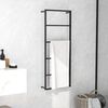 vidaXL Towel Rack Black 45x10x115 cm Steel
