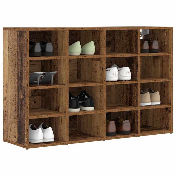 vidaXL Shoe Cabinet Old Wood 103 x 30 x 67 cm Engineered Wood