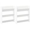 vidaXL Wall Shoe Cabinets 2 pcs White 80x18x90 cm Engineered Wood