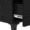 vidaXL Bedside Cabinet Black oak 40 x 35 x 47.5 cm Engineered wood