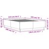 vidaXL Bed Frame with LED without Mattress White 140x190 cm