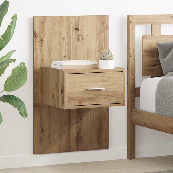 vidaXL Bedside Cabinet with Drawer 2 pcs Artisan Oak 50 x 32.5 x 80cm