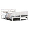 vidaXL Bed Frame with Headboard without Mattress White 140x190 cm
