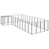 vidaXL Dog Kennel Black 13.31 m&sup2; Steel