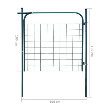vidaXL Garden Fence Gate 100x100 cm Green