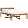 vidaXL Double Bed Frame with Headboard ROSTOCK Natural 160 x 200 cm