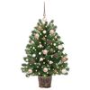 vidaXL Artificial Christmas Tree with 150 LEDs Green 95 cm PE and PVC