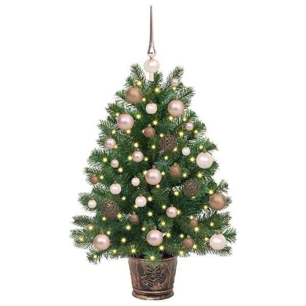 vidaXL Artificial Christmas Tree with 150 LEDs Green 95 cm PE and PVC