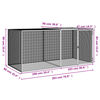 vidaXL Chicken Cage with Roof Anthracite 203x98x90 cm Galvanised Steel