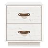 vidaXL Bedside Cabinet White 40x34x45 cm Solid Wood Pine