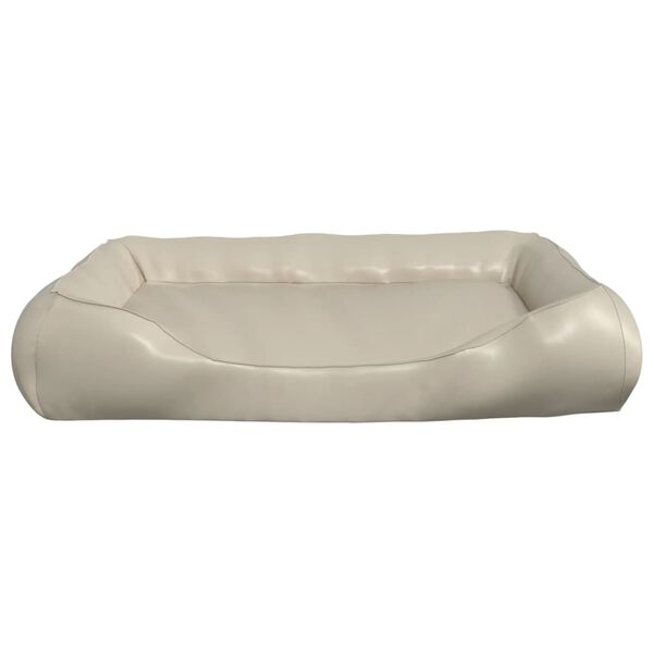 vidaXL Dog Bed Beige 105x80x25 cm Faux Leather