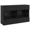 vidaXL TV Wall Cabinet Black Oak 98.5 x 30 x 60.5 cm Engineered Wood