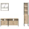 vidaXL Bathroom Furniture Set 4 pcs Sonoma Oak Engineered Wood